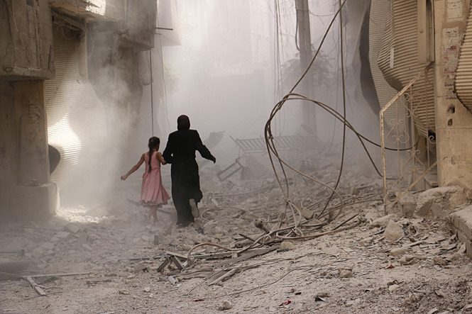 Дамаск после воздушного удара. Сентябрь 2015 г.