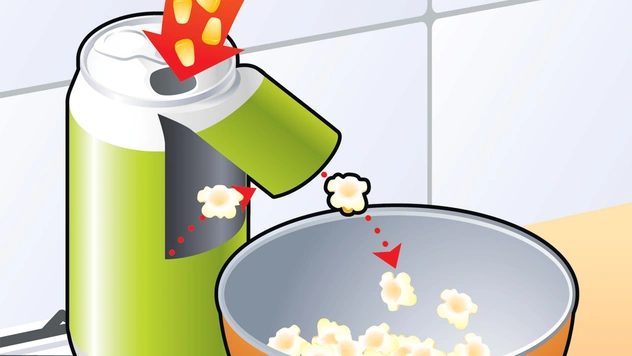 Как сделать попкорн-машину из алюминиевой банки