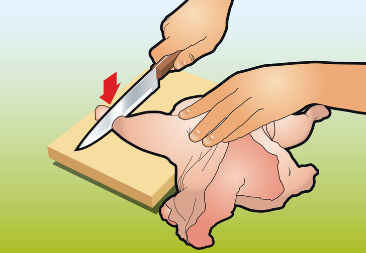 Фото №8 - Как вытащить все кости из курицы: инструкция в картинках