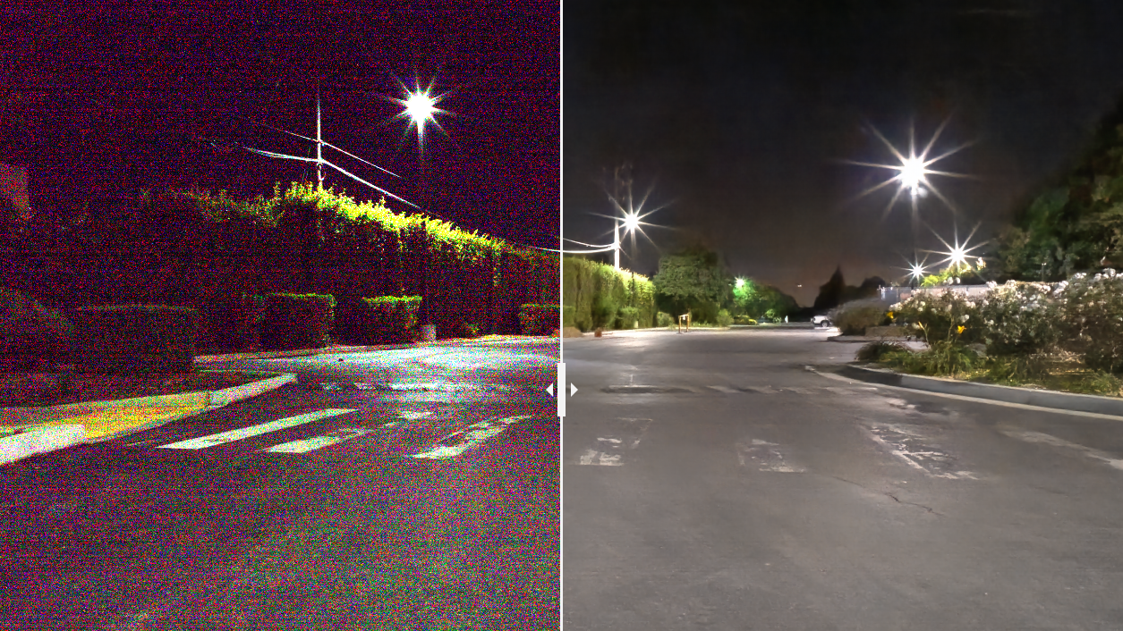 Визуальный шум фото до и после
