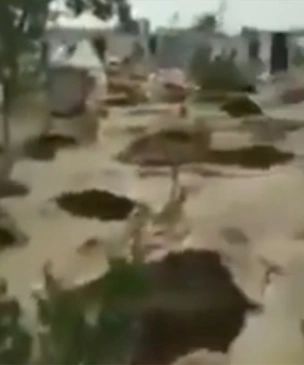 Жутковатое видео: на кладбище в Таиланде кто-то разрыл могилы и украл захороненных