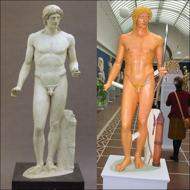 Фото №2 - Полюбуйся, как на самом деле выглядели античные статуи!