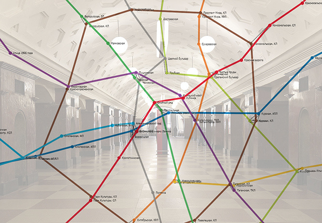 Схема линий Московского метро 3.0