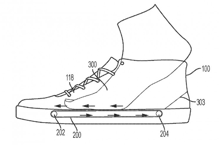 Nike запатентовал кроссовки с беговой дорожкой в стельке