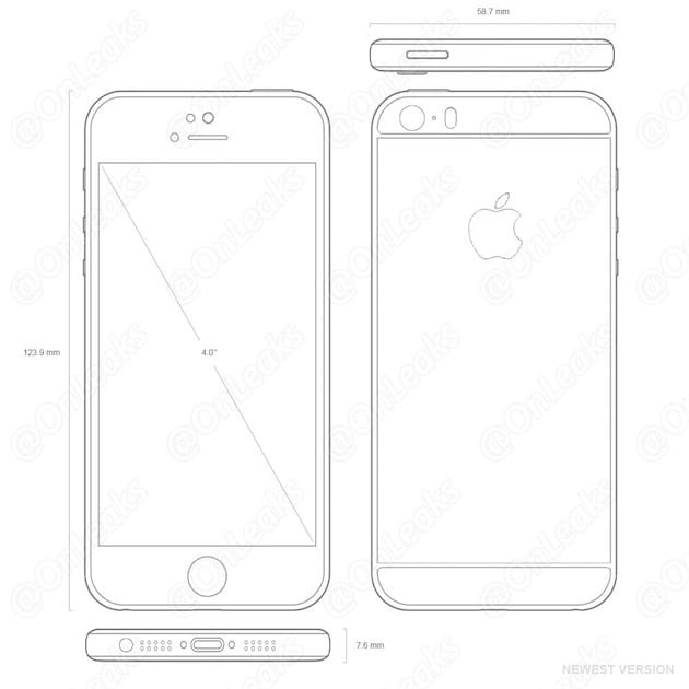 iPhone 5SE по версии OnLeak iPhone 5SE по версии OnLeak