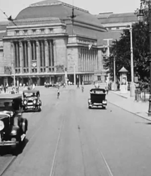 Съемки на «автомобильный регистратор» в 1931 году в Лейпциге (видео)